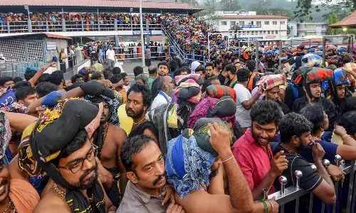 crowd, devotees, sabarimala, ayyappa, crowd of devotees in sabarimala