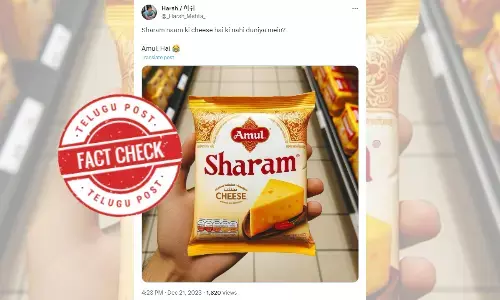 Sharam cheese, amul cheese, AI generated image, Image shows Amul product named Sharam cheese
