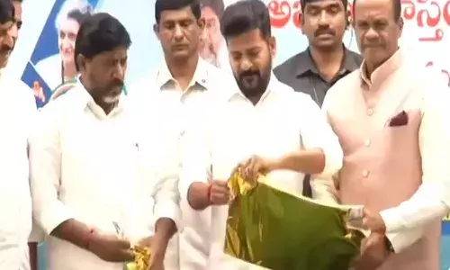 revanth reddy, chief minister, application form, six guarantees, abhaya hastham application form, praja palana, telangana schemes application form, political news, telangana news, congress news