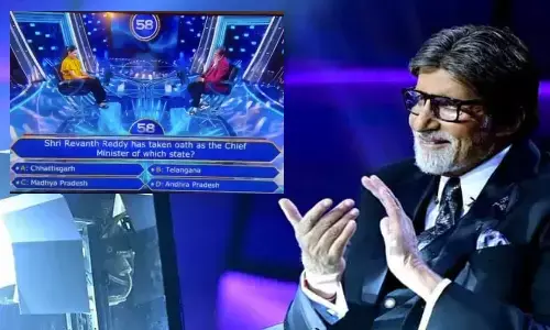 RevanthReddy, CMRevanthReddy, KBC, Questions, TelanganaCM, RevanthReddy, CMRevanthReddy, KBC, Questions, TelanganaCM, KBC contestant on Revanth Reddy Bollywood actor Amitabh Bachchan,  KBC contestant on Revanth Reddy Bolly Bollywood actor Amitabh Bachchan,  KBC contestant on Revanth Reddy Bolly