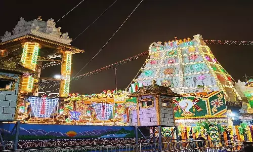 crowd, divotees, que lines,