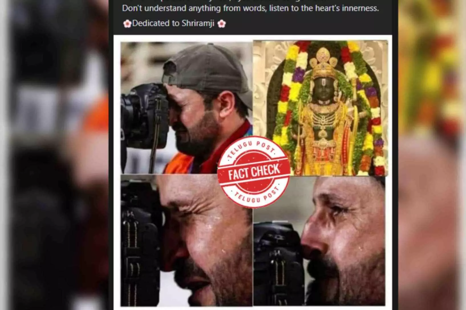 Fact Check: Photographer broke down in 2019 Asian Cup Not in Ayodhya