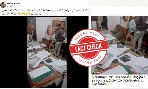 Monkey in office, monkey, ayodhya, registration office