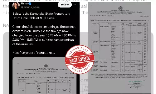 Fact Check: Karnataka SSLC Exam scheduled in afternoon on March 1 to facilitate PUC exam but not for minority appeasement