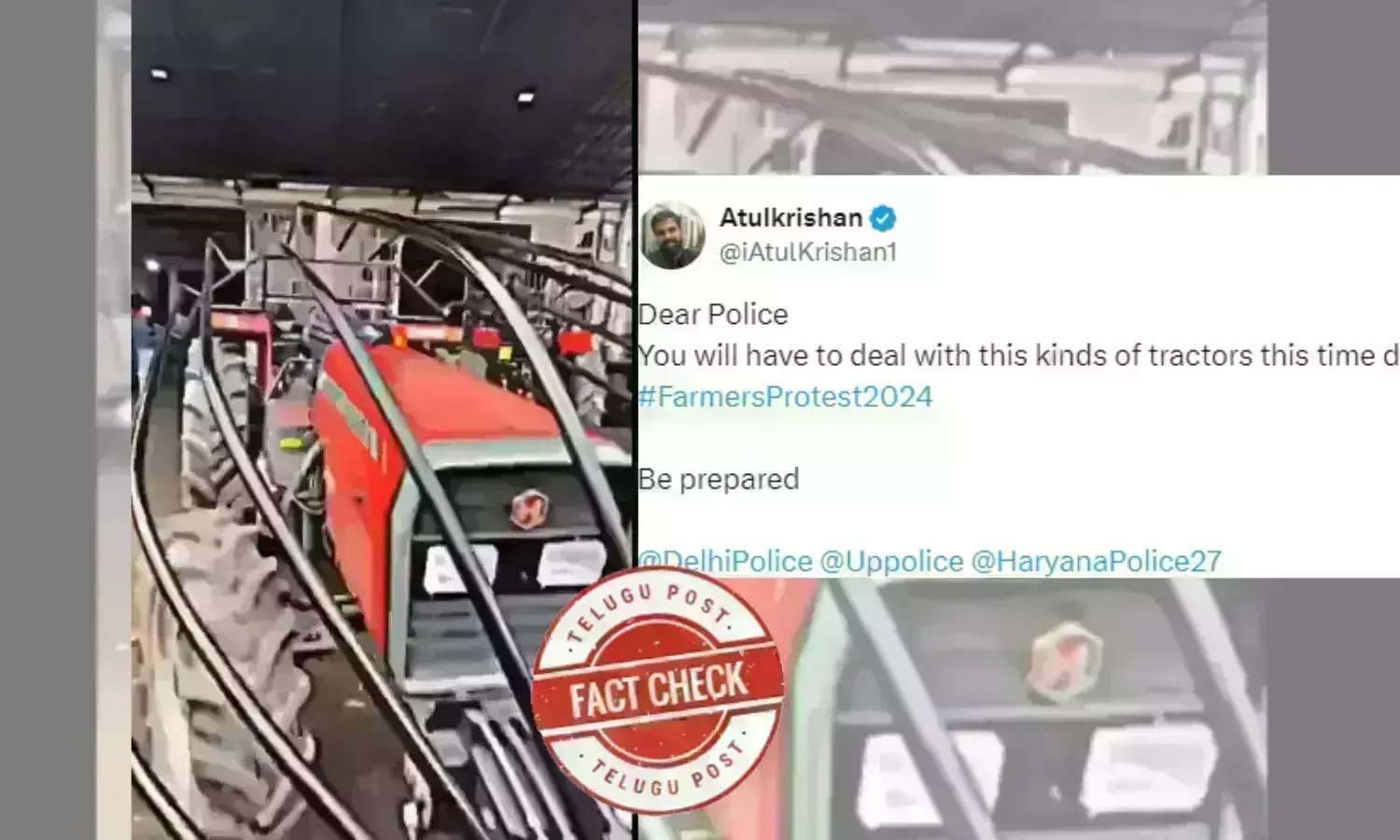 ఫ్యాక్ట్ చెక్: రైతులు కస్టమైజ్ చేసిన ట్రాక్టర్లను నిరసనల్లో ఉపయోగిస్తూ ఉన్నారనే వాదనలో ఎలాంటి నిజం లేదు.