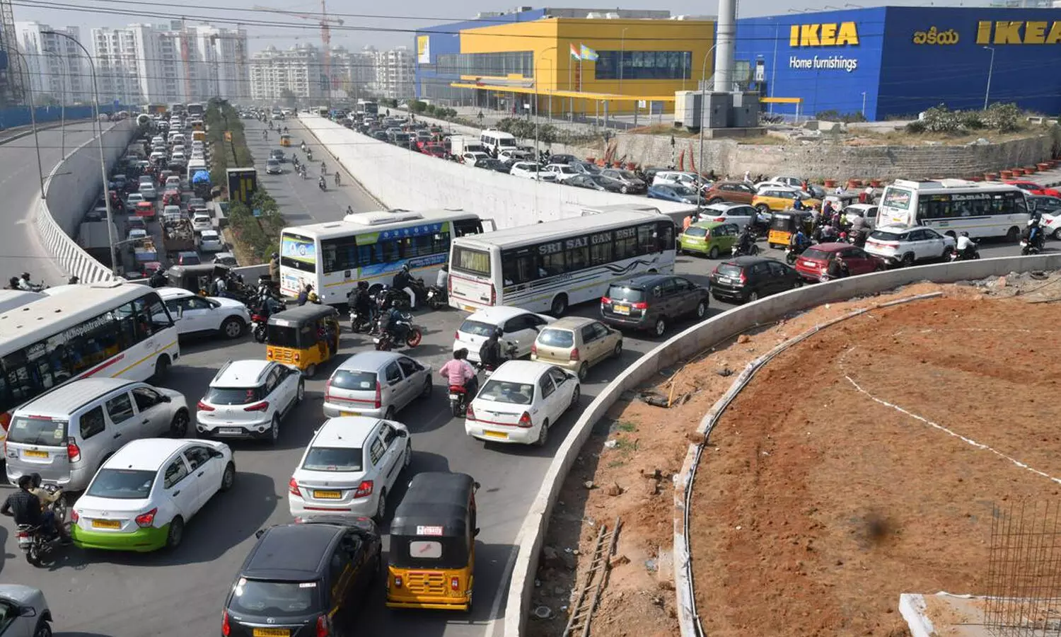 Hyderabad Traffic Alert , traffic update, Hitechcity, raisdurgam, madhapur