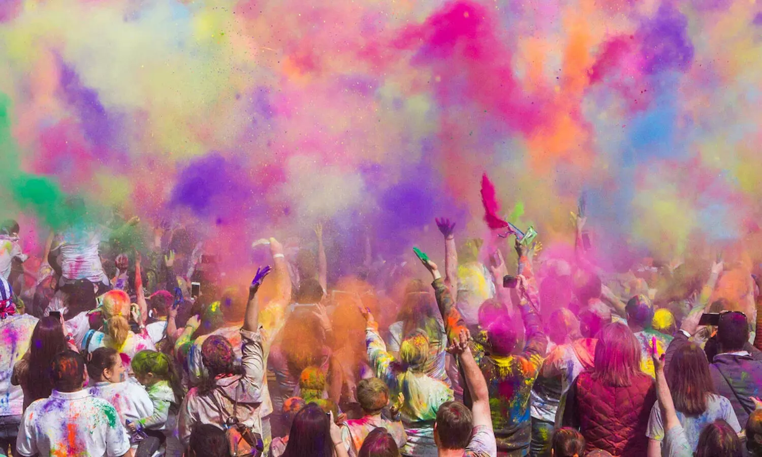 holi, celebrating, people, india