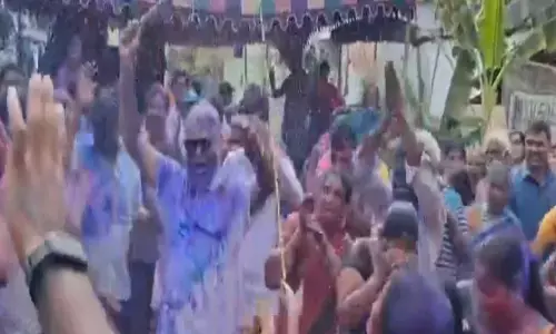 ambati rambabu, holi, sattenapalli, dance