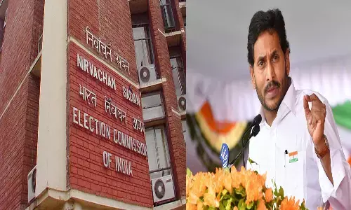YCP : ఎన్నికల సమయంలో జగన్ పార్టీకి ఎన్నికల కమిషన్ ఝలక్