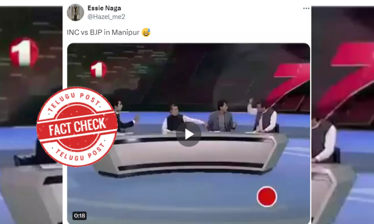 Fact Check: Video showing brawl between panelists on a TV news debate is from Afghanistan but not Manipur