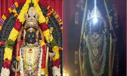 Ayodhya : భవ్యరామాలయంలో సూర్యకిరణాలు