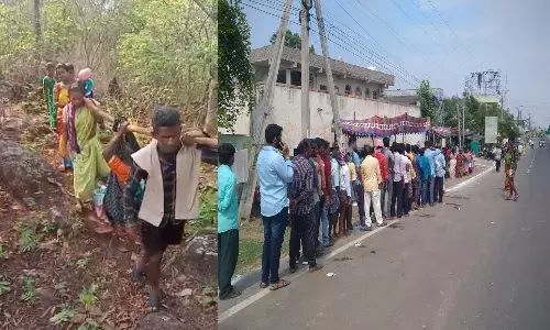 ఏపీలో పోటెత్తుతున్న ఓటర్లు.. డోలీలో తీసుకు వచ్చి మరీ?