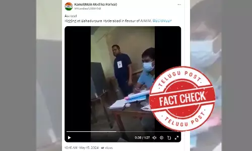 Fact Check: Viral video claiming rigging in a polling booth at Bahadurpura in Hyderabad is MISLEADING