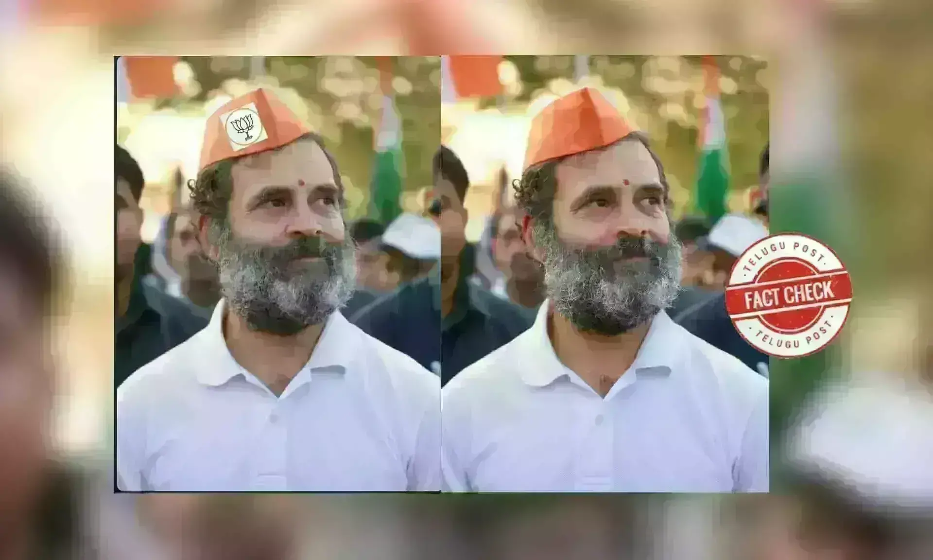 RahulGandhi, Congress, Bharat Jodo Yatra, Saffron cap, Lotus symbol, Election Campaign