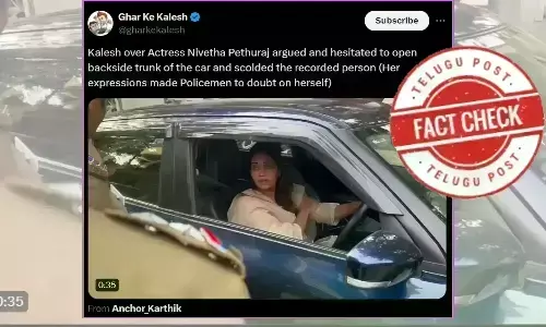 Nivetha Pethuraj, Promotional Ad, Paruvu web series, Hyderabad police