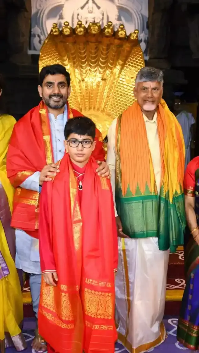 తిరుమలలో చంద్రబాబు నాయుడు కుటుంబం