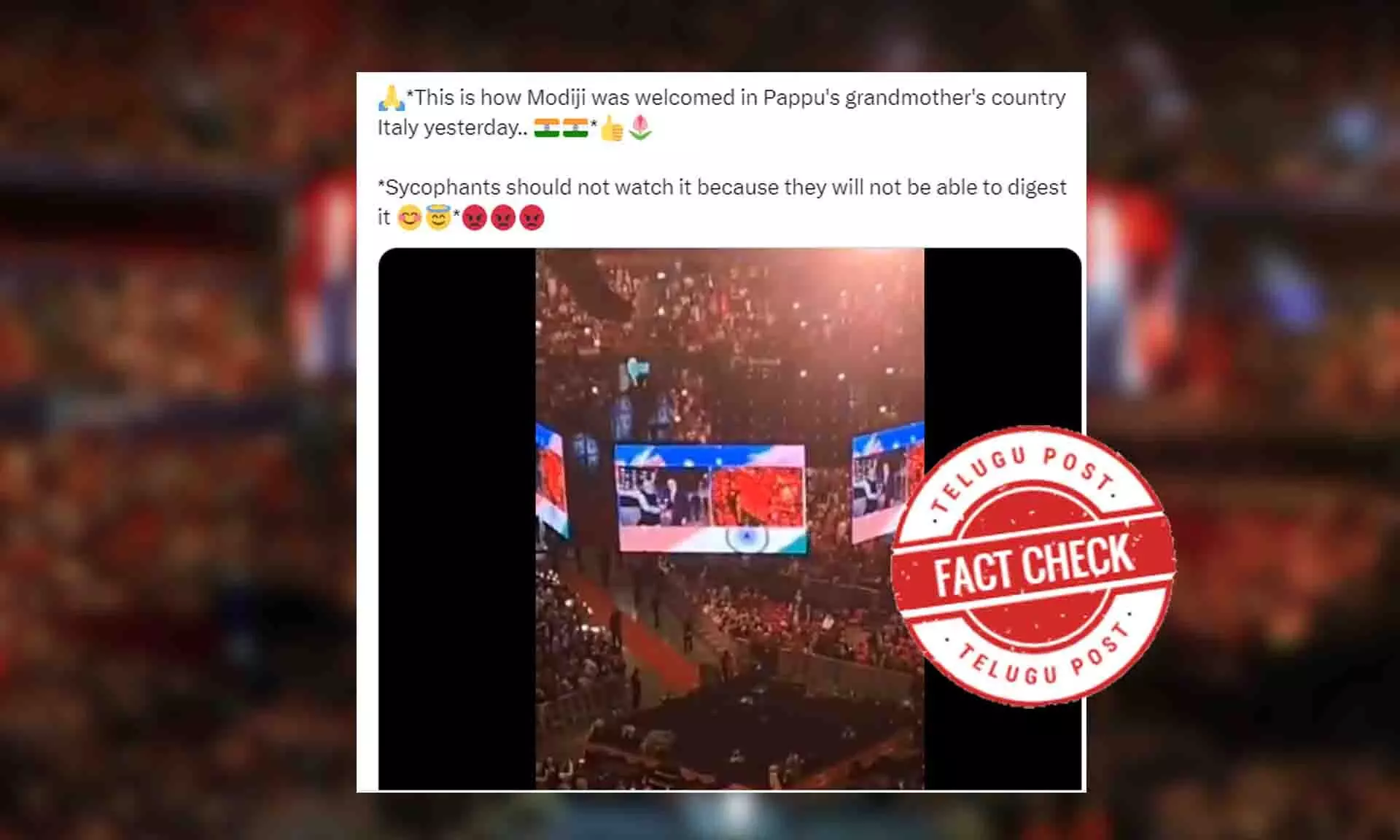 Fact Check: Video of PM Narendra Modi’s grand welcome is not related to G7 Summit in Italy, it is from his Sydney visit in 2023