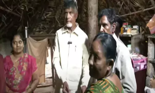 Andhra Pradesh : ఇంటికి వెళ్లి పింఛను పంపిణీ చేసిన చంద్రబాబు