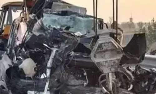 road accident, six family members died, car, rajasthan