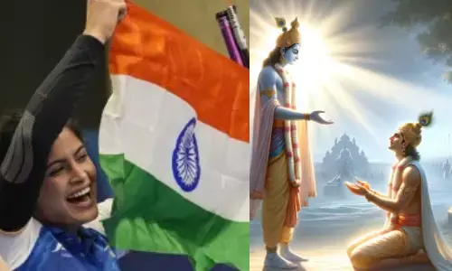 Manu Bhaker Bhagavad Gita భగవద్గీత ఎంతో నేర్పింది: మను భాకర్