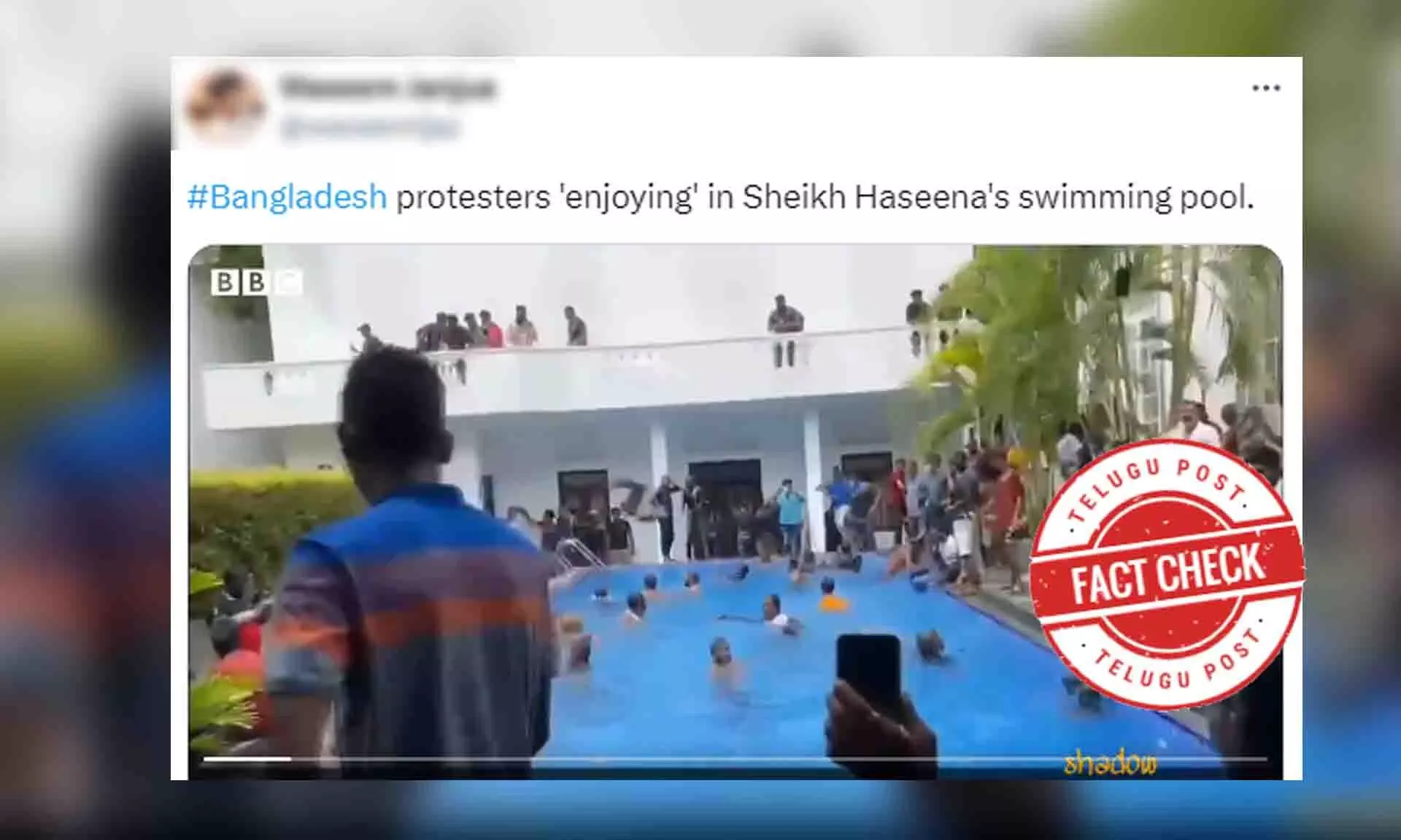 Fact Check: Video showing protesters bathing in swimming pool is not related to Bangladesh PM’s palace, it is from Sri Lanka Fact Check: Video showing protesters bathing in swimming pool is not related to Bangladesh PM’s palace, it is from Sri Lanka