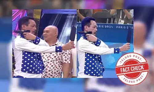 Fact Check: Viral image showing a shooter aiming backward using a mirror makes a false claim, it’s not from Olympics 2024