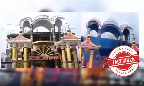 Fact Check: Viral image showing a building in flames is not a temple but a restaurant in Bangladesh