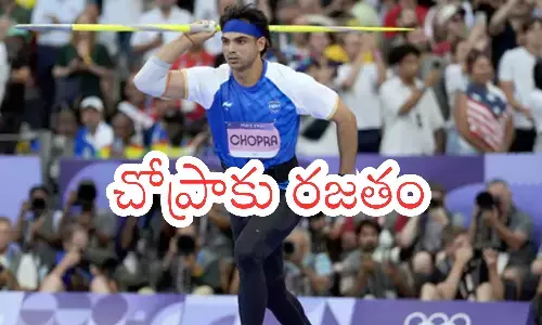 neeraj chopra, silver medal,  javelin throw, olympics2024