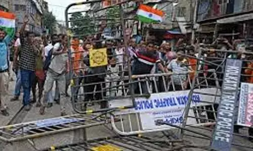 kolkata violence, BJP bandh, students protest, west bengal