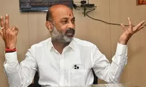 bandi sanjay, union minister, flood affected areas, khammam district