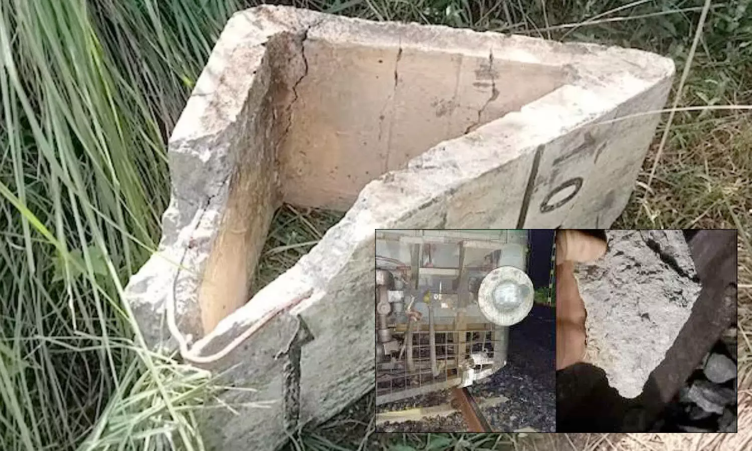 Rajasthan, Train, TrainAccident, CementBlocks, Railway Track Rajasthan, Train, TrainAccident, CementBlocks, Railway Track