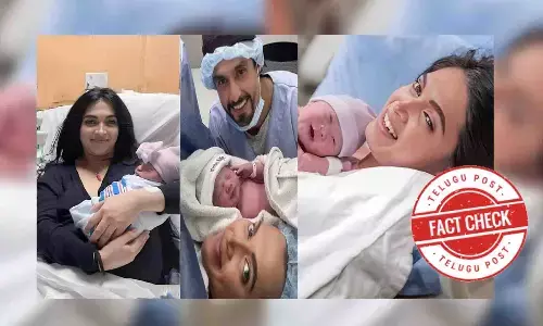 Fact Check:  Viral pictures of actors Deepika Padukone and Ranveer Singh with newly born are digitally altered