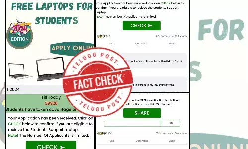 Free laptop Yogana 2024, Free laptop scheme for students, WhatsApp message claiming free laptops  to students is a hoax