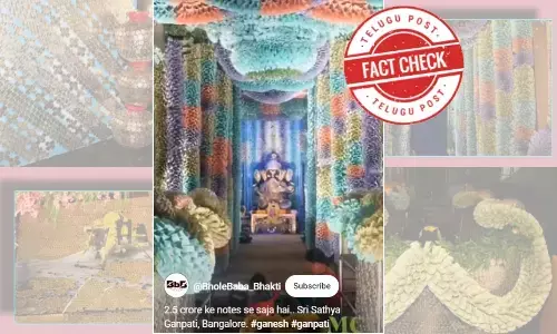 Viral video does not decoration in Sri Satya Ganapati temple in the year 2024, video is old