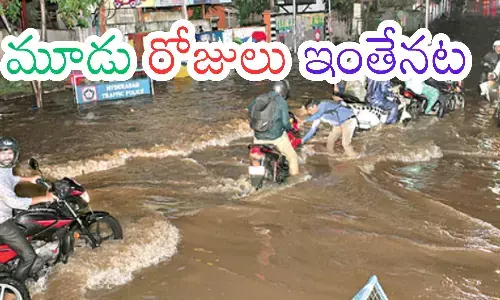 heavy rains, two telugu states, three days, meteorological department