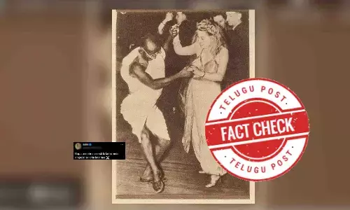 Fact Check: The person dancing with the British women is actually an Australian artist dressed as Mahatma Gandhi