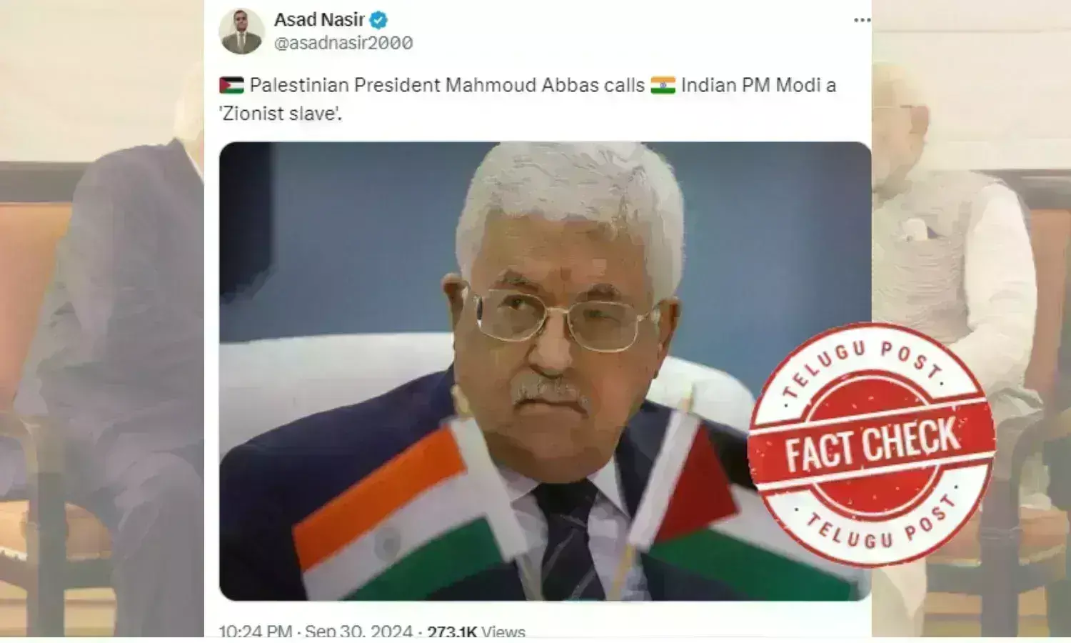 Zionist slave, Mahmoud Abbas, Narendra Modi, Palestine, UNGA, Fact Check latest in urdu, Did Palestine president call PM Modi a Zionist .. Zionist slave, Mahmoud Abbas, Narendra Modi, Palestine, UNGA, Fact Check latest in urdu, Did Palestine president call PM Modi a Zionist ..