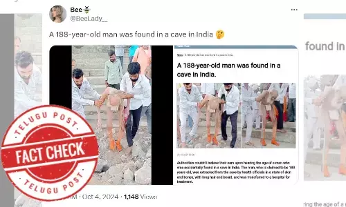 188 year old sage in a cave, 110 year old Siyaram Baba, Viral video 188 year old Sage who was found in a cave, Viral video does not show 188 year old Sage who was found in a cave meditating, viral news about 188 year old sage in cave, english fact check latest news