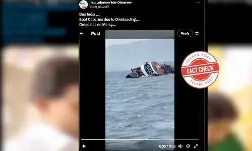 FactCheck, Goa, BoatGoa, Video of boat capsizing in Goa, There is no truth in the viral video of boat capsizing in Goa, Fact check news telugu, latest news on  viral video of boat capsizing in Goa
