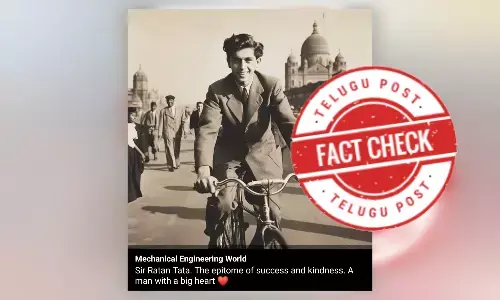Fact Check: Widely circulated photo claiming to be of Ratan Tata in his youthful days is AI-generated