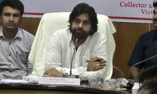 pawan kalyan latest news, deputy chief minister  inquired saraswati power lands, saraswati power lands in Ap, saraswati power lands news latest telugu