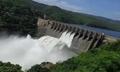 flood water, continues,  heavy rains, srisailam reservoir