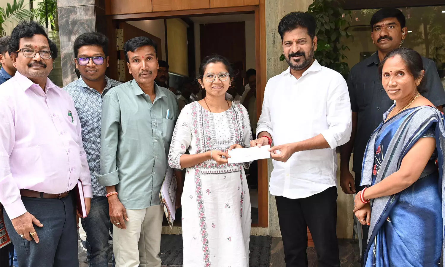 revanth reddy, financial assistance, sai shraddha, tribal girl revanth reddy, financial assistance, sai shraddha, tribal girl