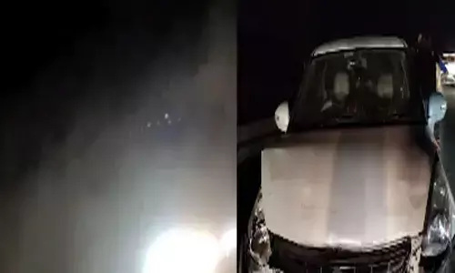 accident, car, fell into the pond, chhattisgarh