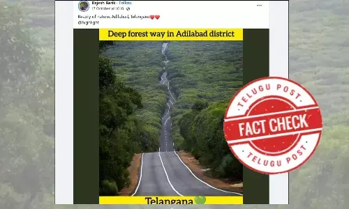 scenic road is not from Adilabad, Scenic road from Kangaroo island, Road in Forest region, viral photo of Kangaroo island, factcheck news