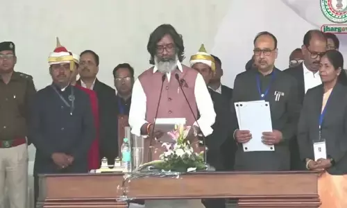 hemant soren, sworn, chief minister,  jharkhand