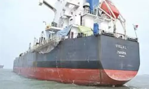 stella ship,  kakinada port,  ration rice, collector