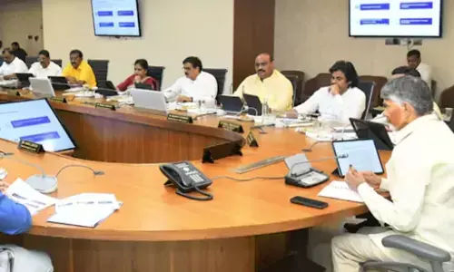 chandrababu naidu, chief minister, serious, cabinet meeting