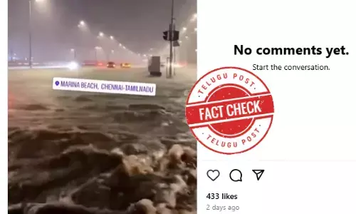 ఫ్యాక్ట్ చెక్: వరదలకు సంబంధించిన వీడియో చెన్నై లోని మెరీనా బీచ్ కు సంబంధించింది కాదు