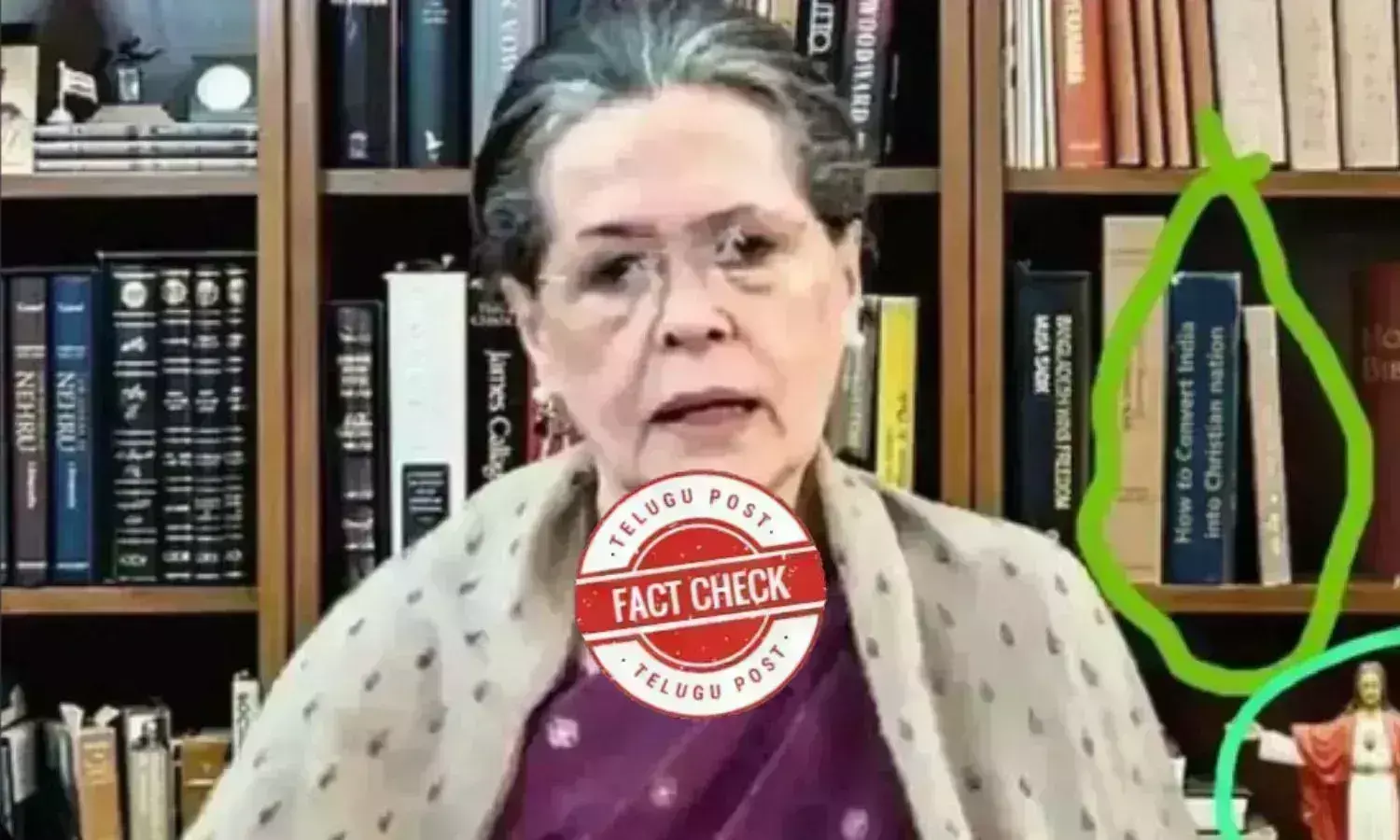 SONIA GANDHI OFFICE BOOKS MORPHED IMAGE